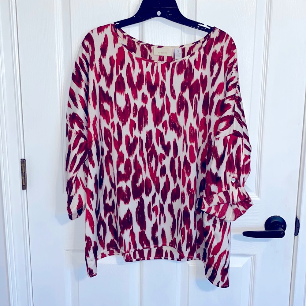 Ladies Top, Chico’s Size 3(X), Soft Stretchy Tunic, NWOT never worn beautiful
